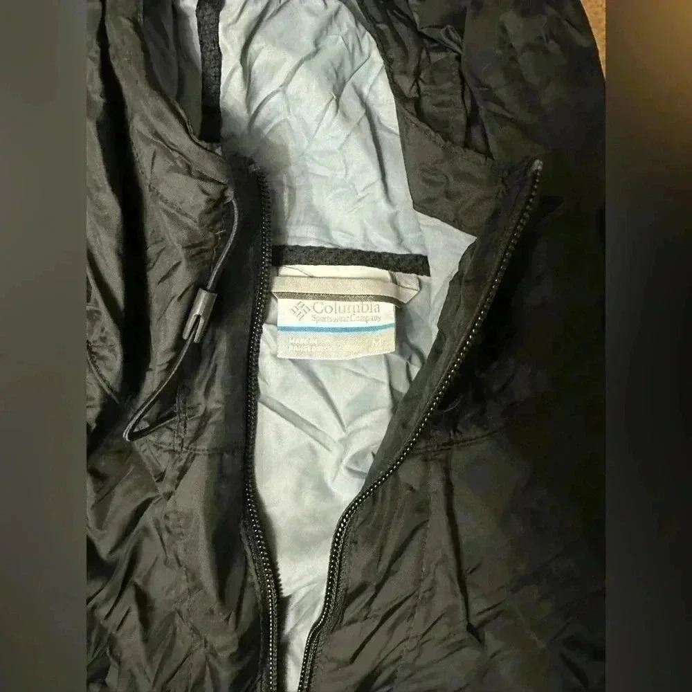 Women’s Columbia Black Windbreaker Jacket Size Medium - Picture 6 of 11